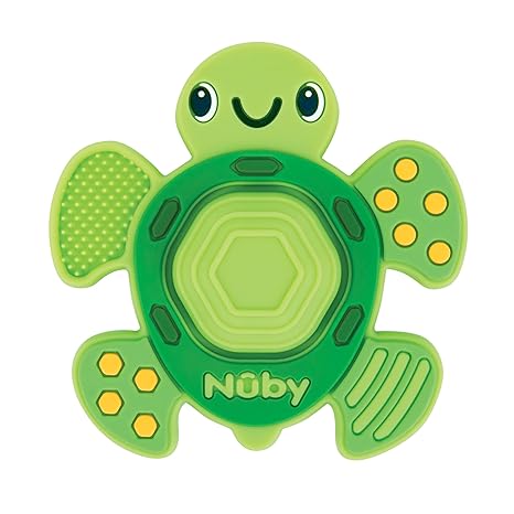 Nuby Teethe N' Pop Sensory Play Teether - BPA-Free Baby Teething Toy - 3  Months - Turtle