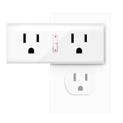 Anbes CZ-004-1 Wi-Fi Smart Plug Mini Outlet with Energy Monitoring Socket Amazon Alexa and Google Home, Timing Function, Dual Work Individually Or in Groups