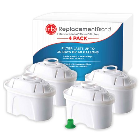 ReplacementBrand RB-CLEAR-R4 Comparable Maxtra Filter Cartridges, 4-Pack