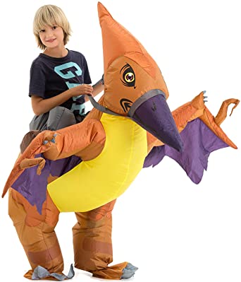 Hsctek Inflatable Ride on Dinosaur Costume for Kids Boys Girls