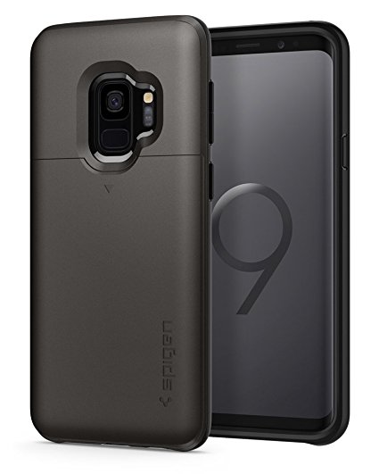 Spigen Slim Armor CS Galaxy S9 Case with Slim Dual Layer Wallet Design and Card Slot Holder for Samsung Galaxy S9 (2018) - Gunmetal