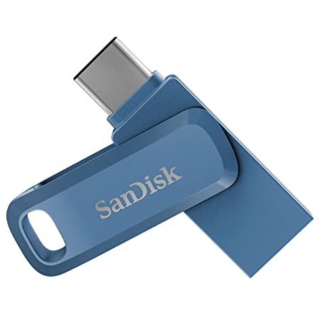 SanDisk Ultra Dual Drive Go USB Type C Pendrive for Mobile, Navy Blue, 128GB, 5Y Warranty