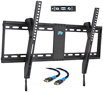 Mounting Dream MD2268-LK TV Wall Mount Tilting Bracket for Most 42-70 Inch LED, LCD and Plasma TVs up to VESA 600 x 400mm and 132 LBS Loading Capacity, 6 FT HDMI Cable and Torpedo Level