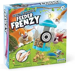 Flying Squirrels Feeder Frenzy Board Game – Kids Games, Family Games for Kids and Adults, Board Games for Family Night, Multi-Player Board Games, Aim & Release Nuts to Win, Ages 6