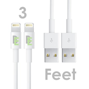 Beam Electronics 8 Pin to USB Lightning Cable - 3.3 Feet (1 Meter) for Apple iPhone 5, 5S, 6, 6 , iPod, iPad - 2 Pieces