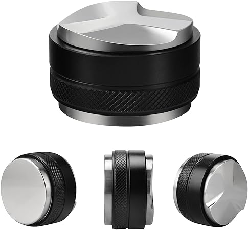58mm Espresso Distributor & Tamper, Coffee Distributor Adjustable Height, Coffee Leveler Fits with Two-in-one Double-head and Flat-bottom Three Leaf for Macaroons Espresso Coffee