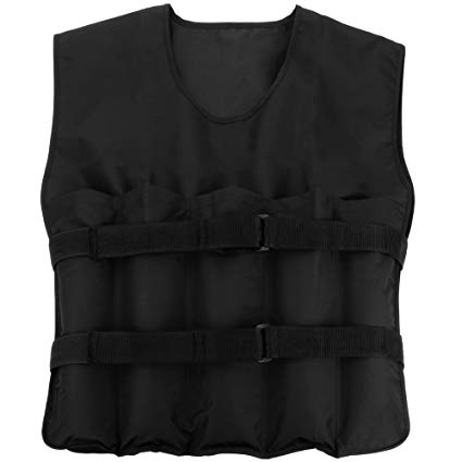 Crown Sporting Goods 9 kg (19.8 lbs) Strength Weighted Vest - Adjustable Weight Jacket for Resistance Training with 10 Additional 1 lb. Weights