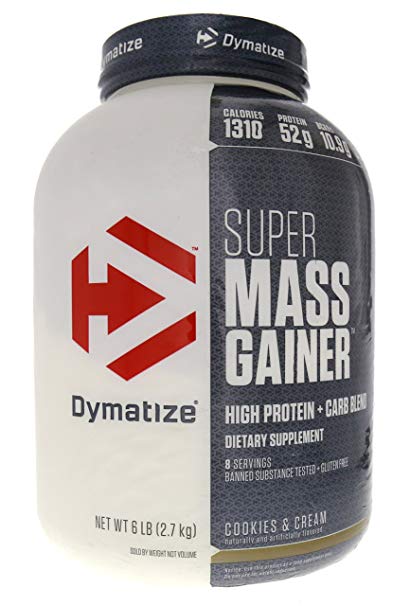 Dymatize Super Mass Gainer, Cookies and Cream, 6 Pound