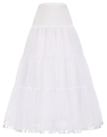 GRACE KARIN Women's Ankle Length Petticoats Wedding Slips Plus Size S-3X