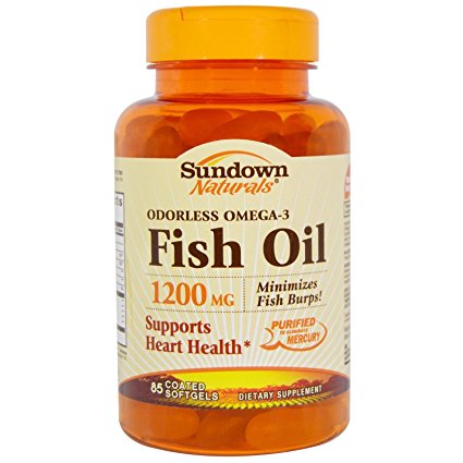 Sundown Naturals Fish Oil 1200 mg, 85 Odorless Softgels