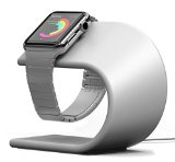 Apple Watch Stand Nightstand Mode Compatible Aluminum Charging Dock Silver - Madsen Outlet
