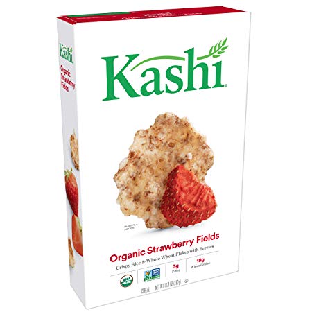 Kashi, Breakfast Cereal, Organic Strawberry Fields, Vegan, Non-GMO Project Verified, 10.3 oz