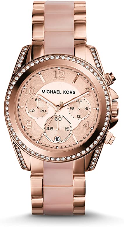 Michael Kors Blair Chronograph Stainless Steel Watch with Glitz Accents