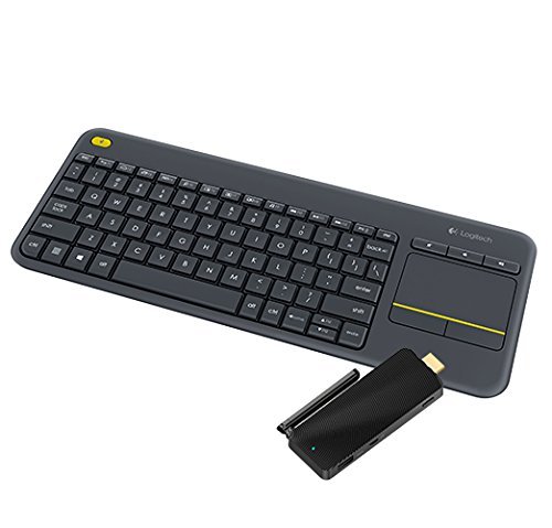 Azulle Quantum Access Windows 10 Mini PC Stick with Windows 10 Bundled with the Logitech Wireless Touch Keyboard K400 Plus