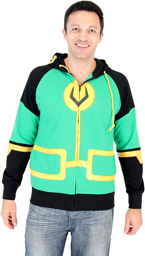 Marvel Kid Loki Symbol Adult Zip Up Costume Hoodie