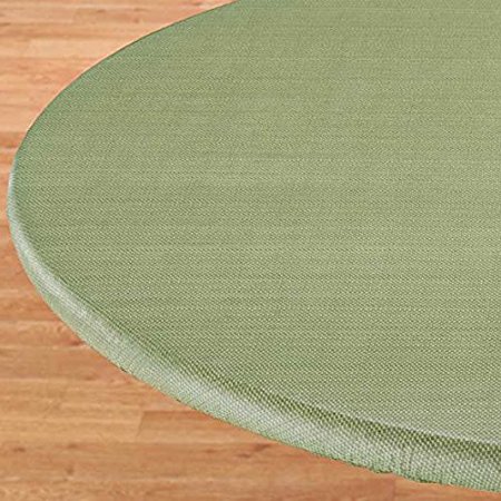 Basketweave Elastic Table Cover - Oblong in Green