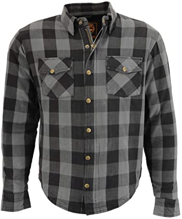 Milwaukee Performance MPM1630 Men's Armored Checkered Flannel Shirt with Aramid by DuPont Fibers - Large