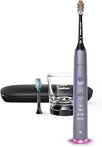 Philips Sonicare DiamondClean Smart Electric, Rechargeable Toothbrush for Complete Oral Care – 9300 Series, Gray, HX9903/45