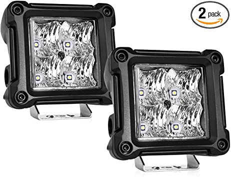 Led Light Bars AutoFeel 3 inch Light Pods 2PCS 3600LM Osram Chip Floodlights Off Road Lights Fog Lights for Truck Pickup SUV ATV Boat