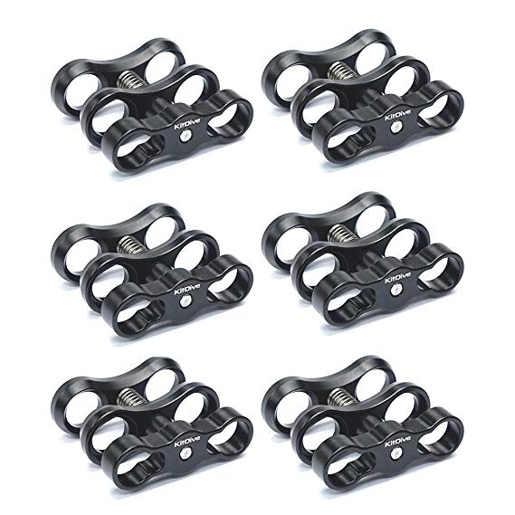 6 PCS x 1" Inch Standard Ball Clamp for the 1" Ball Underwater Light Arm System