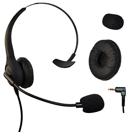Headset Headphones With Volume   Mute Control for Cisco SPA Series Spa303 Spa504g and Other, Polycom Soundpoint Ip 320 330, Grandstream, Cortelco