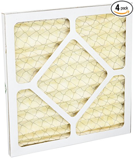 AFB Silver MERV 8 12x12x1 Pleated AC Furnace Air Filter. Pack of 4 Filters. 100% produced in the USA.