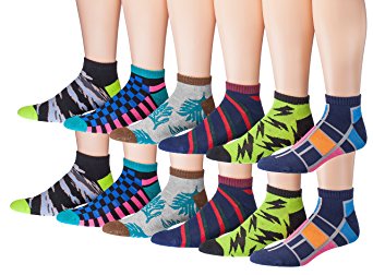 James Fiallo Men's 12-Pairs Low Cut Athletic Sport Socks