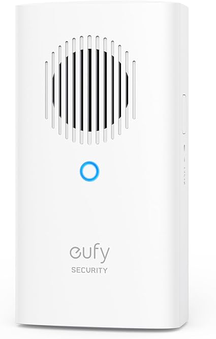 eufy Security Video Doorbell Add-On Chime, Indoor Chime, Requires eufy Security Video Doorbell E340, No-Delay Ring, Adjustable Volume, 8 Fun Ringtones, only works with 2.4GHz Wi-Fi