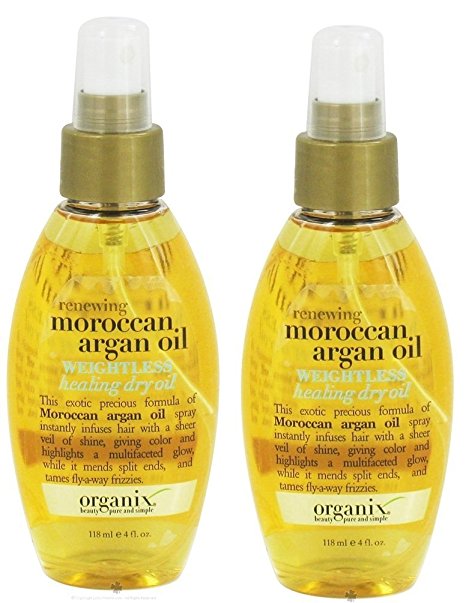 Organix: Renewing Moroccan Argan Oil, Weightless Healing Dry Oil, 4 oz (Pack of 2)