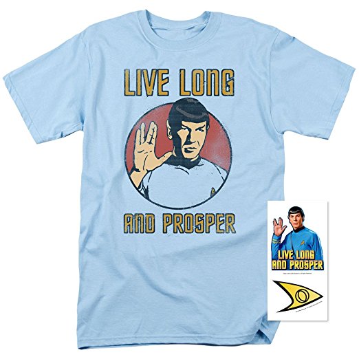 Popfunk Star Trek Live Long & Prosper T Shirt & Exclusive Stickers