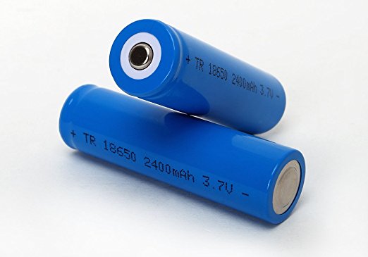 AGM® 2x 18650 3.7V 2400mAh Lithium Li-ion Rechargeable Batteries for LED Flashlight Torch
