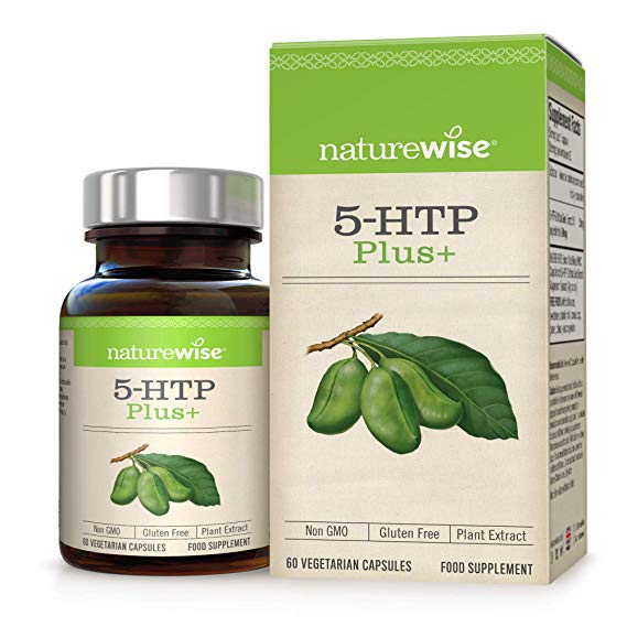 5-HTP Max Strength 200mg from NatureWise - Natural Griffonia Extract Supplement Promotes Healthy Sleep, Mood & Appetite Suppression - Time Release, Non-GMO, Gluten Free, Vegetarian Capsules - 60 Count