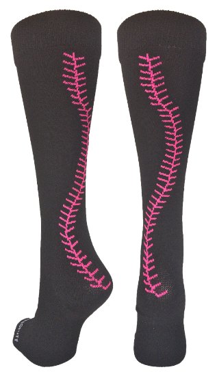 Softball Stitch Over the Calf Socks (multiple colors)