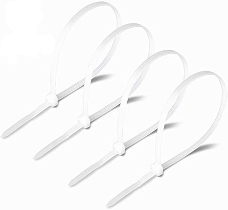 Cable Ties 6 Inch 500 Pack Electrical Nylon Cable Zip Ties White