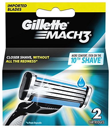 Gillette Mach 3 Manual Shaving Razor Blades - 2s Pack (Cartridge)