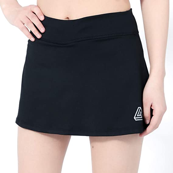 DOMICARE Women Active Athletic Skorts with Pockets - Lightweight Quick Dry Skirt with Short for Workout Sports