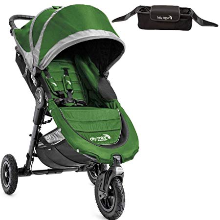 Baby Jogger 1959405KT- City Mini GT Single Stroller With Parent Console- Evergreen Gray