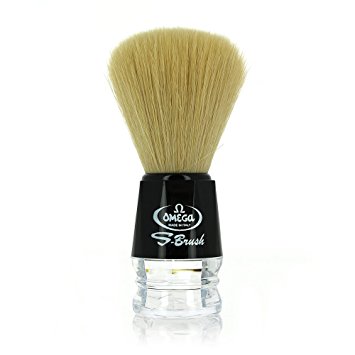 Omega S-Brush Synthetic Shaving Brush Black 10019