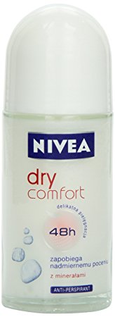 Nivea Dry Comfort Deodorant Roll-On, 1.7 Fluid Ounce (Pack of 2)