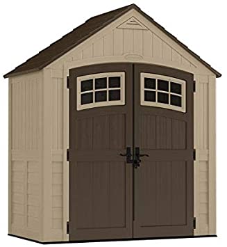 Suncast BMS7491D Sutton 171 cu. ft. Resin Storage Shed, Sand