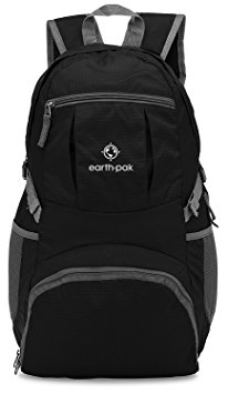 Earth Pak Backpack -Lightweight, Foldable, Durable Backpack for Hiking, Travel, Camping, Climbing, School - Day Pack & Carry On Backpack For Women, Men, Teens