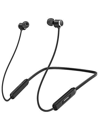 Mpow A7 Bluetooth Headphones Call Vibrate & IPX7 Waterproof, V5.0 Bluetooth Neckband Headphones w/CVC 6.0 Noise Cancelling Mic & 10 Hours Playtime
