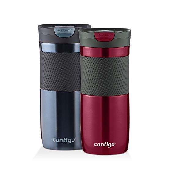 Contigo Byron SnapSeal Vacuum-Insulated Travel Mug, 16 oz, Spiced Wine and Stormy Weather