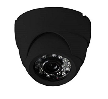 iPower Security SCCAME0015 Indoor Outdoor 480TVL Sony EXview HAD CCD II Effio-E DSP Dome Security Camera with 70-Feet 3.6mm 24 IR LED (Black)