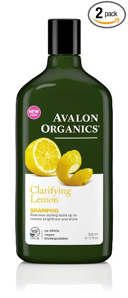 Avalon Organics Shampoo, Clarifying Lemon, 11 Fluid Ounce (Pack of 2)