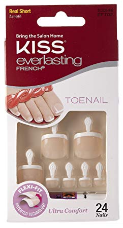 Kiss Products Everlasting French Toenail Timeless Kits, 0.07 Pound