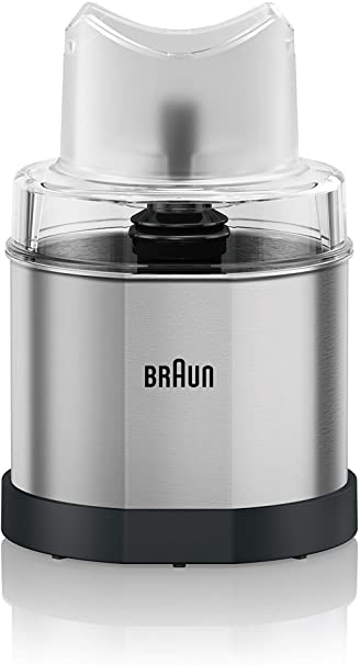 Braun MQ60 MultiQuick Hand Blender Attachment Coffee and Spice Grinder, 1.5-Cup, Stainless Steel