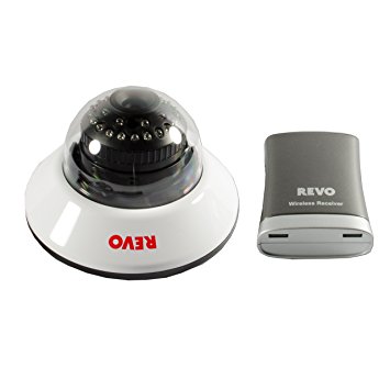 REVO America RCWDS30-1 600 TVL Indoor Wireless Dome Camera for Monitoring Hard to Reach Areas (Grey)