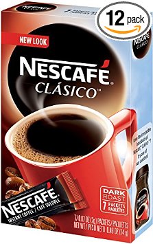 Nescafe Clasico Instant Coffee, 8 Count Single Serve, 12 Count