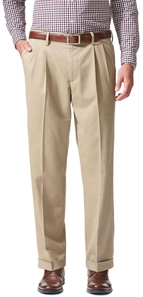 Dockers Men's Relaxed Fit Comfort Khaki Pants - Pleated